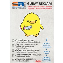 Güray Reklam Bıçaklı Civciv Temalı Esprili Oto Cam ve Kaporta Sticker (15 Cm)