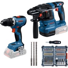 Bosch Gsr + Gbh Vidalama ve Kırıcı Delici + 45 Parça Tornavida Seti + 3 Parça Sds Set (Akü Dahil Değildir.) (0 615 V00 03E)