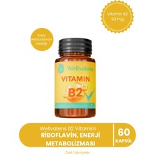 Wellvalens Vitamin B2 50 mg 60 Kapsül | Riboflavin, Enerji Metabolizması Desteği