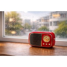 Nostaljik Retro Bluetooth Hoparlör, Fm Radyo, USB ve Kablosuz Ses Deneyimi