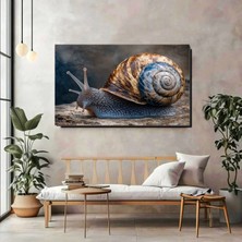 Artprinta Makro Salyangoz Kanvas Tablo – Doğa ve Minimal Sanat Duvar Dekoru