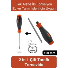 Svein #tornavida 2 In 1 Çift Taraflı Yıldız Düz Tornavida Kompakt 2 Fonksiyonlu Ev ve Tamir Işleri Için