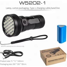W5202-1 7500 Lumen Güçlü Işık Şarjlı  El Feneri  (31 Led'li)