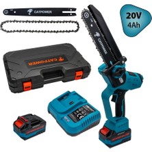 Catpower 1530 Kömürsüz Akülü Zincirli Budama Testeresi 20/25 cm 20V 4AH