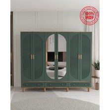 T&B Soho 6 Kapaklı Çekmeceli Gardırop - Tamamı Mdf