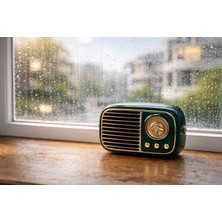 Nostaljik Retro Bluetooth Hoparlör, Fm Radyo, USB ve Kablosuz Ses Deneyimi