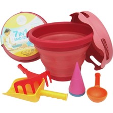 compacToys - 7in1 Plaj Kovası Seti - Kırmızı