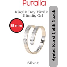 Puralia Küçük Boy Ayetel Kürsi Çelik Yüzük 18MM