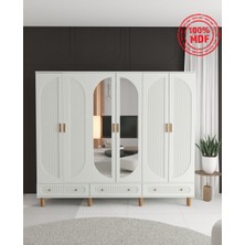 T&B Soho 6 Kapaklı Çekmeceli Gardırop - Tamamı Mdf