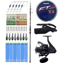 Yek Outdoor Yekoutdoor Olta Seti Okuma Alaris Tele Surf 420 cm 100-200 gr Surf Kamışı&okuma Wave Power WP-6000A1 Olta Makinesi