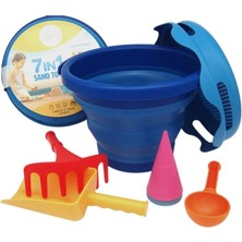 compacToys 7in1 Plaj Kovası Seti Mavi Çok Renkli Dış Mekan Kullanımı için Ergonomik Tasarım