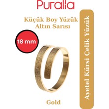 Puralia Küçük Boy Ayetel Kürsi Çelik Yüzük