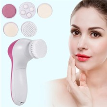 Tüm Cilt Tipleri Için 5 Farklı Başlıklı Pilli El ve Yüz Temizleme Güzellik Peeling Bakım Masaj Aleti