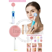 Oral-B Şarjlı ve Pilli Diş Fırçaları Için Uyumlu  Silikon Yüz Makyaj Temizleme ve Masaj Aparatı