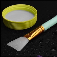 2 Li Silikon Tasarım Yüz Cilt Bakımı Maske ve Krem Sürme Fırçası Spatulası Kolay Temizlenen