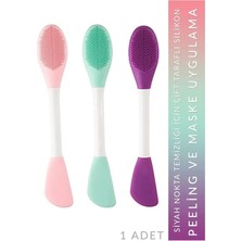 Çift Taraflı Silikon Yüz Maskesi Uygulama ve Peeling Fırçası 1 Adet