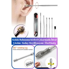 6'lı Paslanmaz Çelik Kulak Temizleme Seti | Kulak Balmumu Toplayıcı Temizleyici