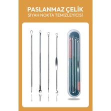 4' Lü Comedon Paslanmaz Çelik Siyah Nokta  ve  Temizleyici Set