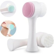 Çift Taraflı Peeling Arındırıcı Yüz Temizleme Fırçası Silikon Masaj Yüz Yıkama