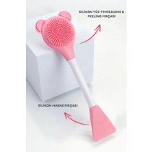 3 In 1 Ayıcık Silikon Maske Sürme Peeling ve Temizleme Firçası Silikon Maske Spatulası