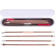 Paslanmaz Çelik Komedon   Iğne Aracı Set Yüz Bakımı Siyah Nokta Leke Çıkarıcı Altın