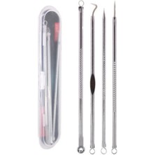 4 Parça Hijyenik Kutulu Paslanmaz Çelik   Siyah Nokta Temizleme Komedon