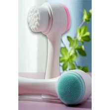 Çift Taraflı Yüz Temizleme Fırçası Cilt Bakım Aleti Kuru Cilt Siyah Nokta Arındırıcı Peeling Maske