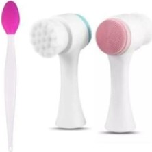 Cilt Temizleme Fırçası + Burun Siyah Nokta Temizleyici Dudak Peeling Fırça Koyu Pembe