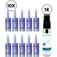 10 Adet 12 Pin A6 Dermapen Iğnesi Orijinal Dermapen Iğne Kartuşu Mavi Sokei 8436001987521