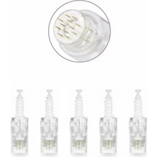 Gold - Altın Dermapen Iğnesi Klipsli 5 Adet 12 Pin MYM-M5-M7-E30-N2 Cihazlarına Uyumlu