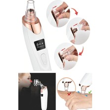 Profesyonel Dijital Göstergeli Şarjlı 6 Başlıklı 3 Kademeli Vakumlu Siyah Nokta Yüz Temizleme Cihazı