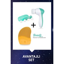 Yüz Temizleme Fırçası + Yüz Temizleme Cihazı Turuncu