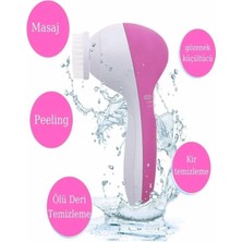 5 In 1 Pilli Yüz Cilt Temizleme Cihazı ,siyah Nokta Masaj ve Peeling Fırça Seti