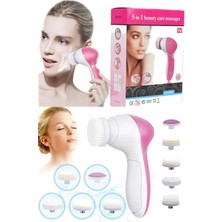 Pilli Yüz Cilt Temizleme Cihazı Siyah Nokta Peeling Fırça Seti Vücut Yüz Bakımı 5 Başlıklı Masaj