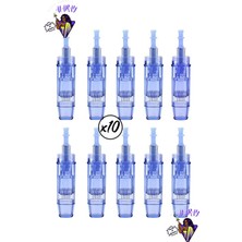 10 Adet 36 Pın A6,M5,M7,N2C,E30 A1 Mavi Kapaklı Sokei Kartuş Dermapen Iğnesi