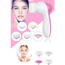 Pilli Yüz Cilt Temizleme Cihazı Siyah Nokta Peeling Fırça Seti Vücut Yüz Bakımı Masaj Aleti 5 In 1