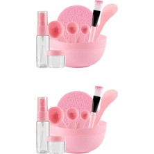 2 Adet Kendin Yap Yüz Maskesi Karıştırma Aleti Seti 9 Parça Dıy Yüz Maske Hazırlama Kabı Seti