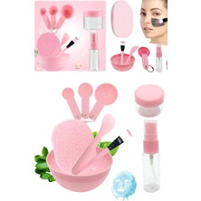 Yüz Bakım Seti 9 Parça Ölçekli Set 9 In 1 Yüz Maskesi Karıştırma Kabı Hazırlama & Sprey & Fırça Evde