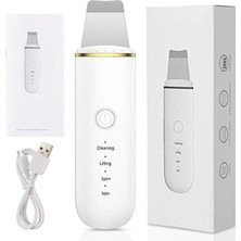 Ultrasonik Yüz Temizleyici -  Giderme Cihazı, Peeling Spatula Beyaz