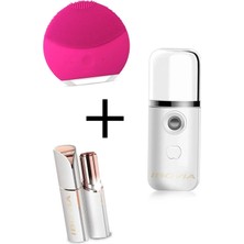 Cilt Temizleme ve Masaj Aleti + Epilasyon Yüz Çene Işıklı Kıl Tüy Alma + Soğuk Buhar Makinası Yüz Ne