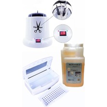 100 W Sterılızasyon Makinesi ve Microvem Dezenfektan Sıvı 1 Lt Asansörlü Steril Kutusu S