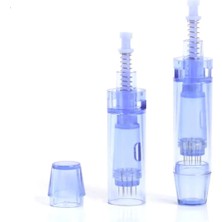 Kozmetik Dermapen Iğnesi 12 Pin 10 Adet A1 A6 Mym M5 M7 Kapaklı Mavi