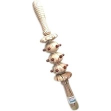 Türk Sihirli 5 Tekerlek ile Ahşap Masaj Merdanesi Uzak Doğu Masaj 30CM Mls