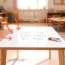 Yaz Sil Yüzeyli Çocuk Aktivite Masası - Kare