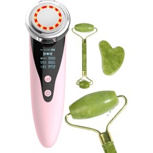 2'li Yüz Rulosu Doğal Taş Çene Çizgisi & 5 In 1 Yüz Bakım Cihazı Sıcak - Soğuk Yüz Ütüsü Yüz Bakımı