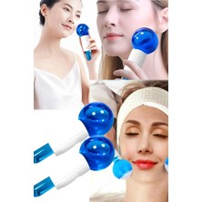 Yüz ve Gözler Için Buz Profesyonel 2'li Yüz Çene Bakım Seti Masaj Aleti Yüz Sıkılaştırıcı