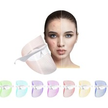 LED Güzellik Foton Yüz Maskesi Şeffaf 7 Renkli Anti Ageing Kablosuz