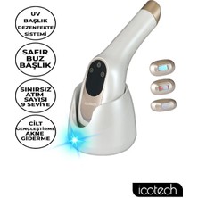Sınırsız Atım Safir Buz Başlıklı Uv Dezenfekte Cilt Genç  Giderme Ipl Lazer Epilasyon Aleti
