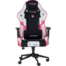 Xrancer Master Pembe Kumaş Tam Profesyonel Oyuncu Koltuğu 180 Derece Yatma Açısı ile Konforlu Destek