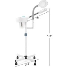 Ayaklı Büyüteç Looplu Buhar Makinesi Ozonlu Yüz Buhar Cihazı DT-8228